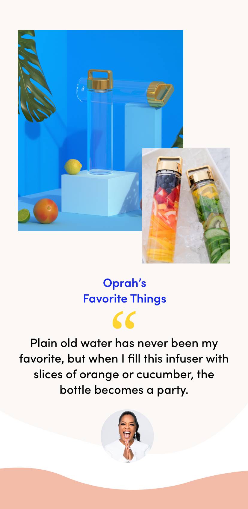 Drop Bottle Oprah's testimonial