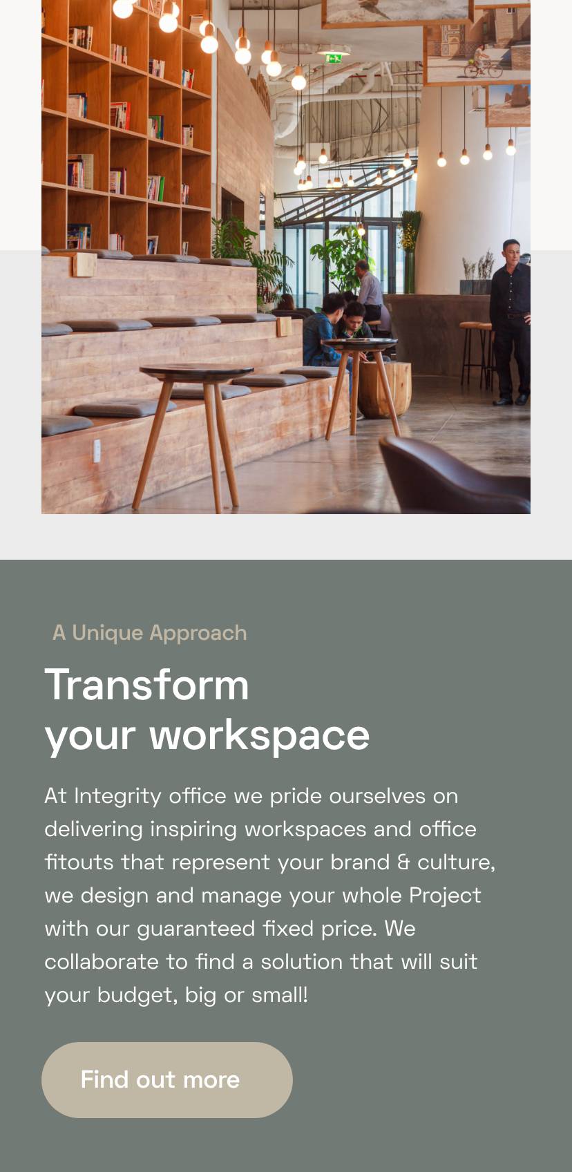 Integrity Office Transform your workspace mobile view
