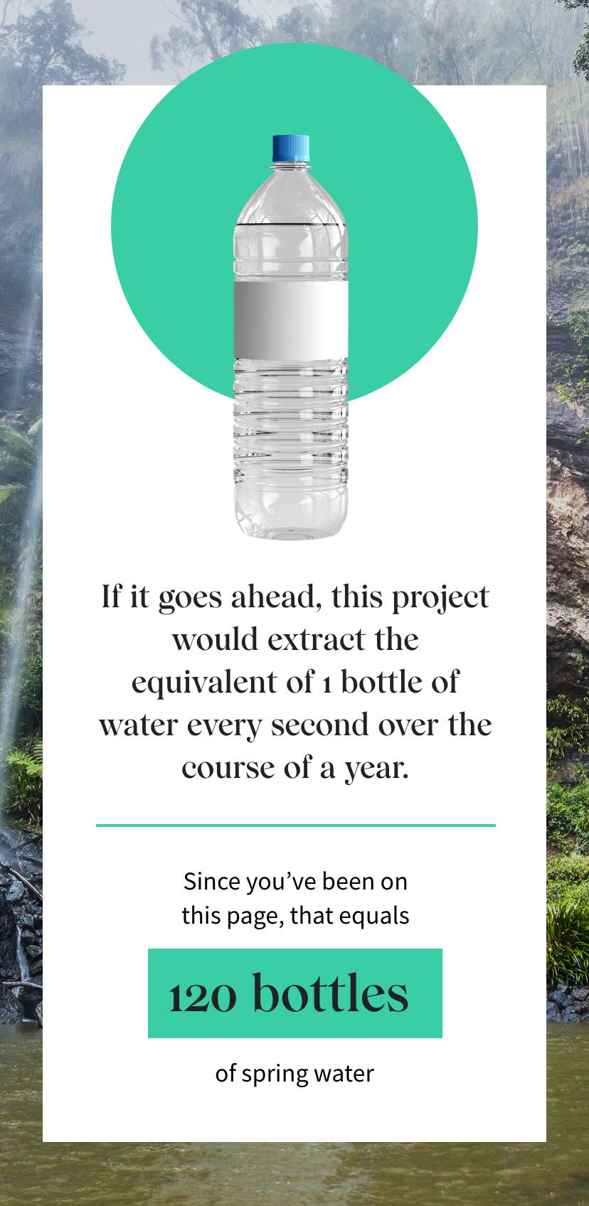 Environmental Defenders Office bottled spring water mobile view mockup
